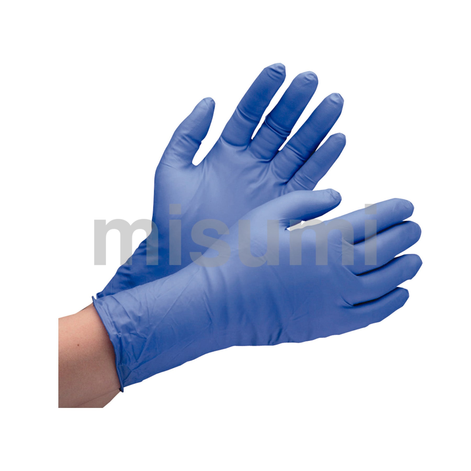 ニトリル手袋 ベルテ701H ブルー パウダーフリー 100枚入 ミドリ安全 MISUMI(ミスミ)