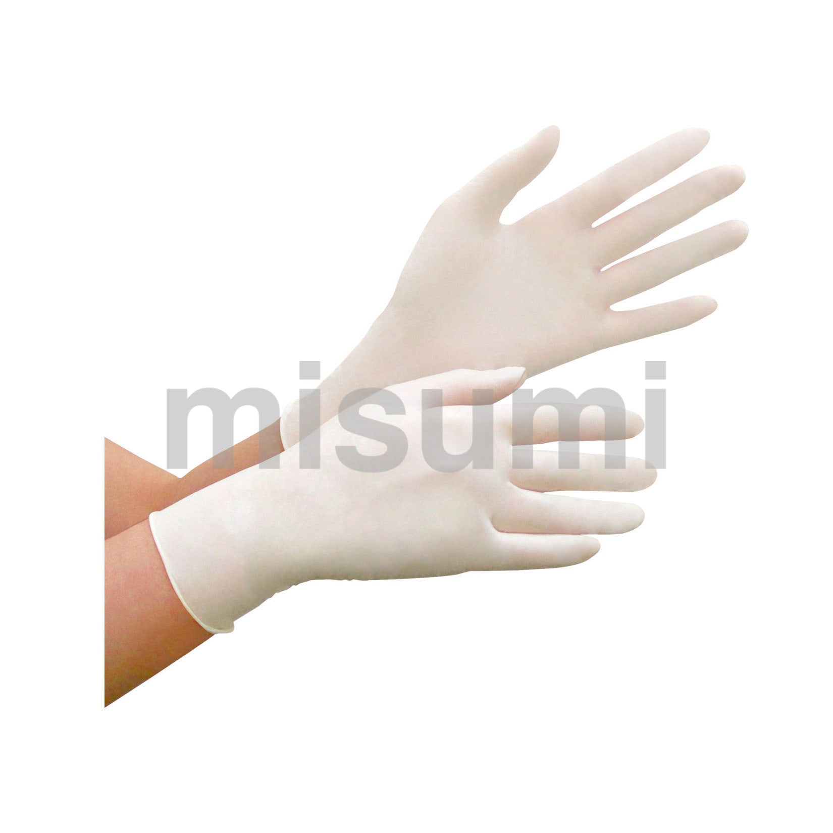 ニトリル手袋 ベルテ 783N （薄手） 粉付き ホワイト 100枚入 ミドリ安全 MISUMI(ミスミ)