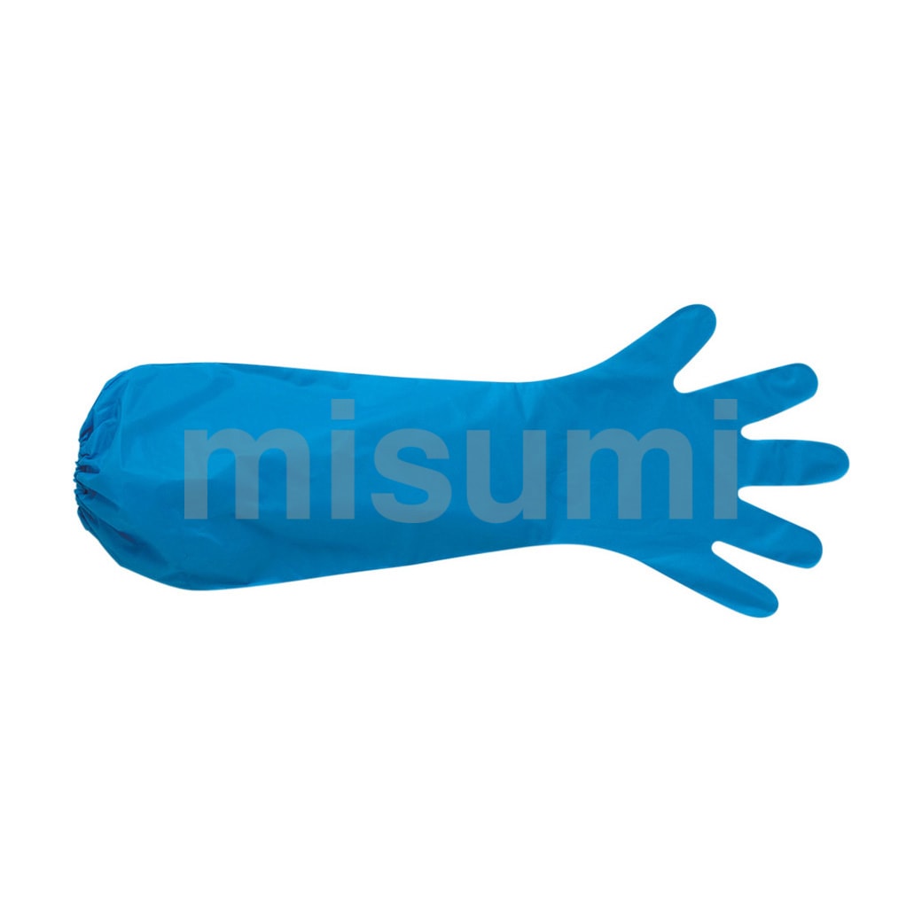 ミドリ安全 ポリエチレンロング手袋 ベルテ590N ブルー （30枚/箱） ミドリ安全 MISUMI(ミスミ)