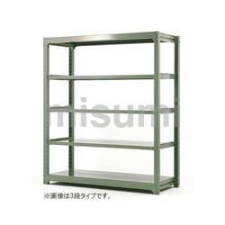 中量BLラック 500kg/H1800×W1500×D480×天地5段 単体 ライトグリーン