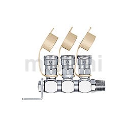 ロータリー式ラインカプラ 鋼鉄 ソケット 3分岐配管用 | 日東工器 | MISUMI(ミスミ)