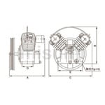 圧縮機本体 一段圧縮機BN-150A | 明治機械製作所 | MISUMI(ミスミ) 圧縮機本体 一段圧縮機BN-150A | 明治機械製作所 | MISUMI(ミスミ)