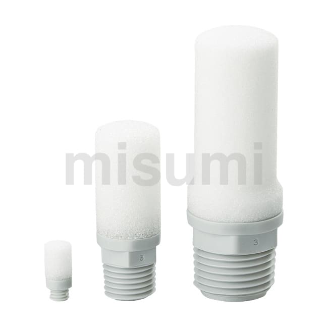 サイレンサ 小型樹脂タイプ・おねじタイプ AN05～40シリーズ | SMC | MISUMI(ミスミ)