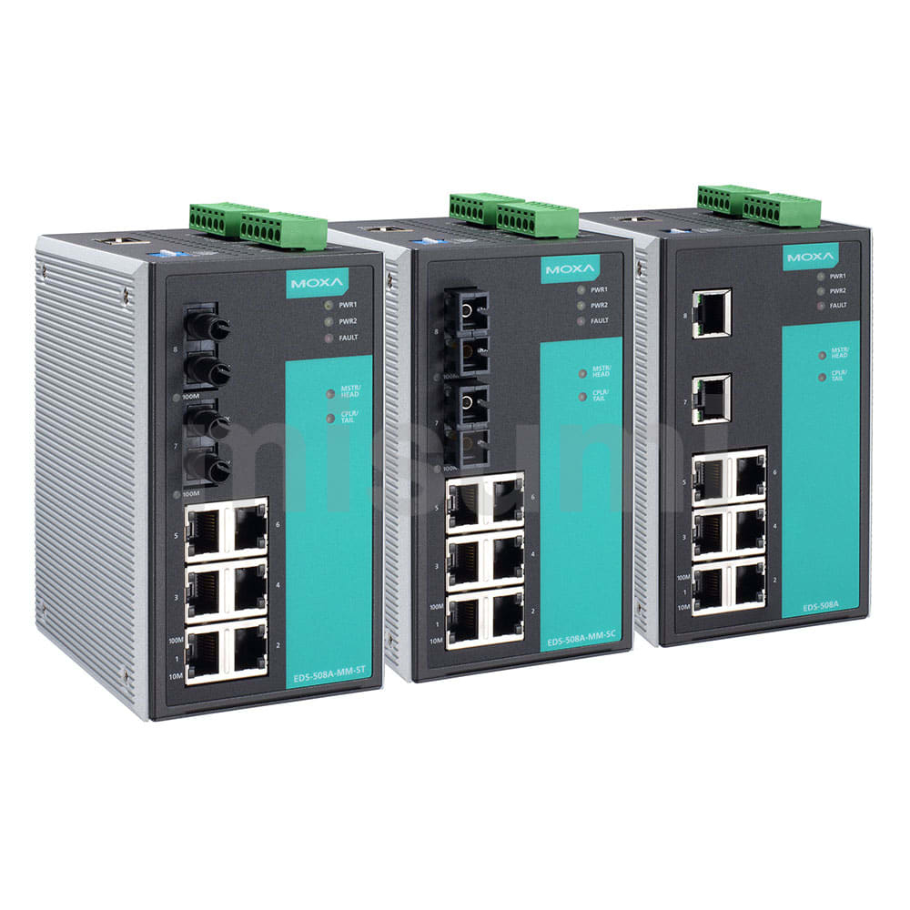 日本初の EDS-508A | 5 10／100M 産業用イーサネットスイッチ（マネージド スイッチングハブ