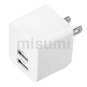 USB充電器（2ポート・合計2.4A・ホワイト） ACA-IP44W