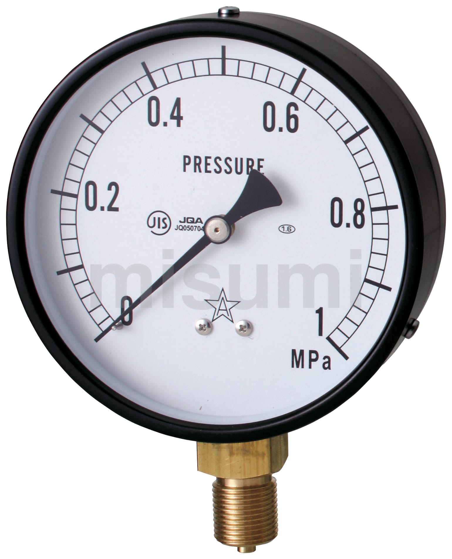 G411-211-M-1.6MP | 一般蒸気用圧力計（A枠立型・φ100） | 右下精器製造 | ミスミ | 325-9994