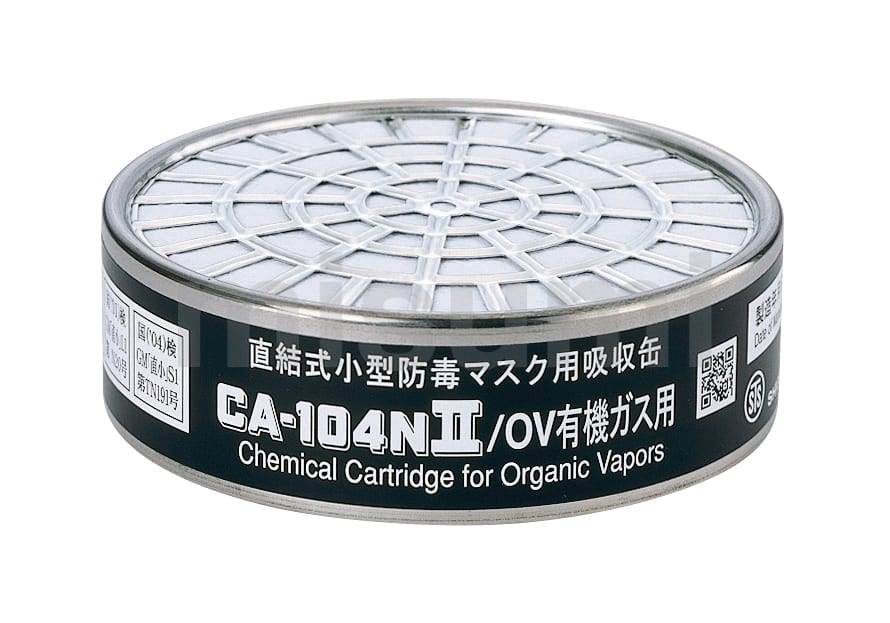 吸収缶 CA-107L/OV 防じん区分S1機能付有機ガス用缶(#01250) 重松 吸収缶 CA-107L/OV 防じん区分S1機能付有機ガス用缶(#01250) 重松