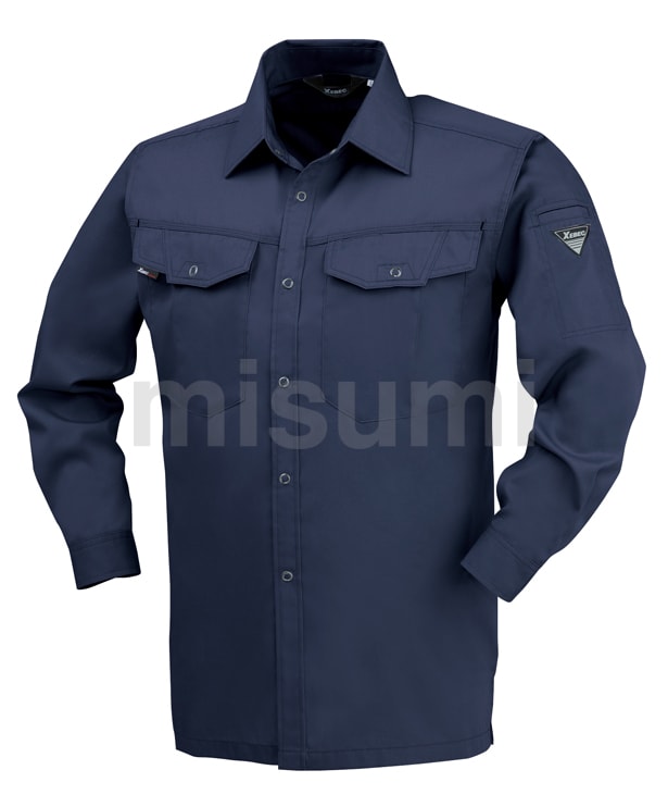 1493-19-L | T/Cバーバリー長袖シャツ 1493 | ジーベック 1493-19-L | T/Cバーバリー長袖シャツ 1493 | ジーベック