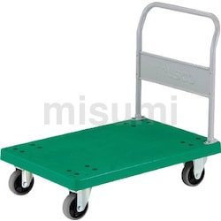 【お取り寄せ】 樹脂製運搬車 グランカート （固定ハンドルタイプ・ウレタン 台車