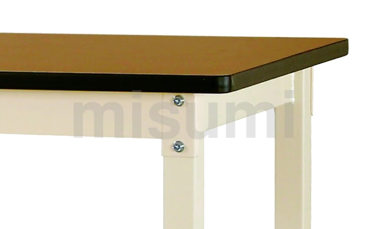 ####u.ヤマキン/山金工業ワークテーブル バイス専用タイプ 固定式 中間棚 H740mm メラミン天板(木目柄) グリーン 組立式 受注生産 u.ヤマキン&frasl;山金工業ワークテーブル バイス専用タイプ 固定式 中間棚