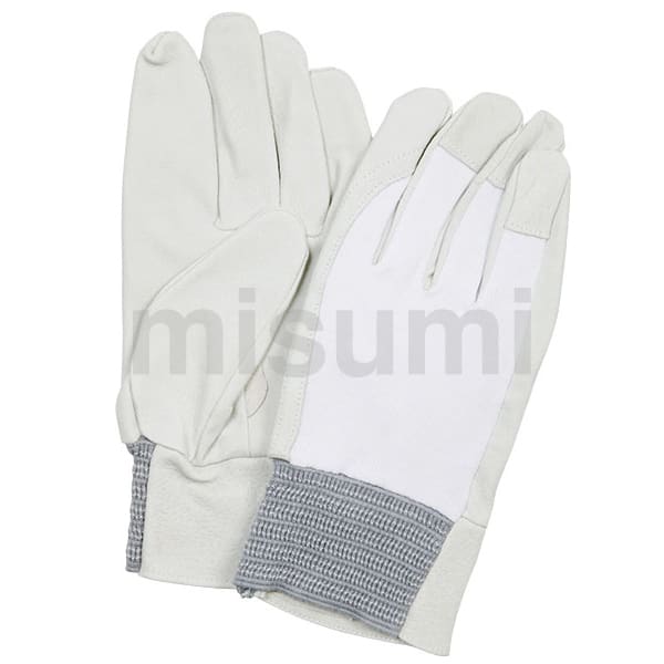 川西工業㈱　豚革手袋　No.2392　甲メリヤス　サイズL 10双 2392-L | 豚クレスト 甲メリヤス マジック付 | 川西工業