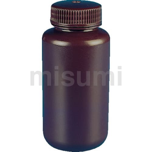 TARSONS 褐色広口試薬瓶 HDPE製/蓋：PP製 500ml | TARSONS