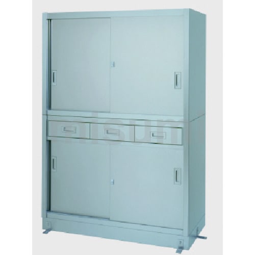 (送料別途)(直送品)シンコー ステンレス保管庫(二段式) 900×600×1750 VAG-9060(受注生産) 送料別途)(直送品)シンコー ステンレス保管庫(二段式) 1500×600×