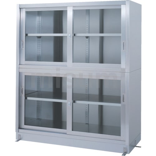 (送料別途)(直送品)シンコー ステンレス保管庫(二段式) 900×600×1750 VAG-9060(受注生産) 送料別途)(直送品)シンコー ステンレス保管庫(二段式) 1500×600×