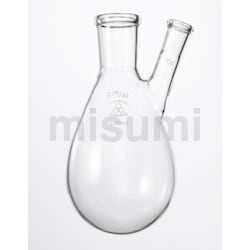 透明摺合せナス型フラスコ 二口 200ml