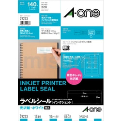 (未使用･未開封品)　エーワン ラベルシール インクジェット 光沢紙 A4 10面 10シート 29221 gsx453j Amazon | エーワン ラベルシール 耐水 光沢フィルム 透明 A4