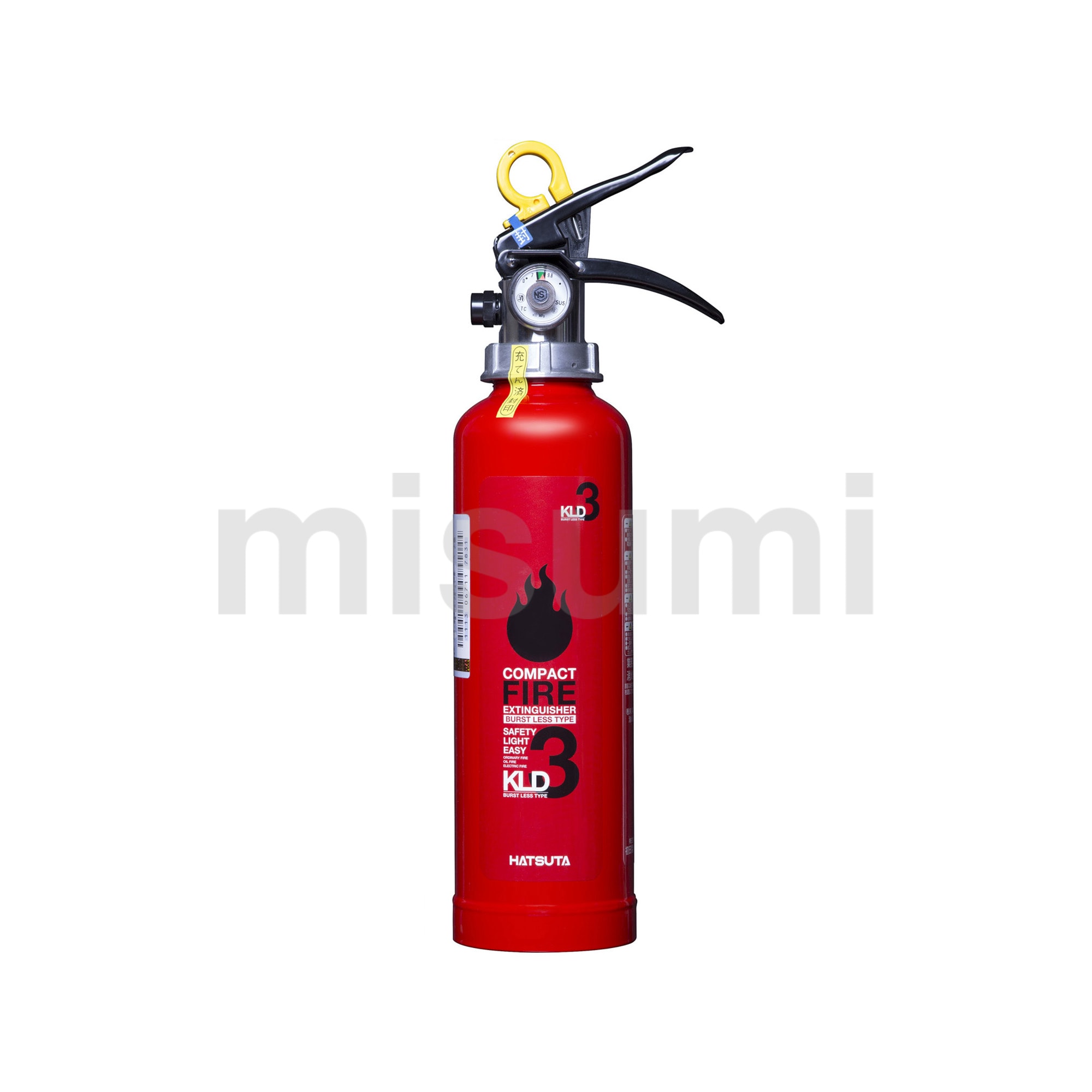 赤 消火器 約2kg 引き金式 KLD-6 | 蓄圧式粉末消火器 ﾁｸｱﾂｼｷﾌﾝﾏﾂｼｮｳｶｷ | 初田製作所