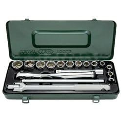 ASH レボウェイブ6角ソケットレンチセット12.7□×18PCS | 旭金属 ASH レボウェイブ6角ソケットレンチセット12.7□×18PCS | 旭金属