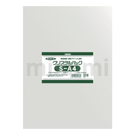 OPP袋 クリスタルパックS テープなし 厚み0.03mm | HEIKO 