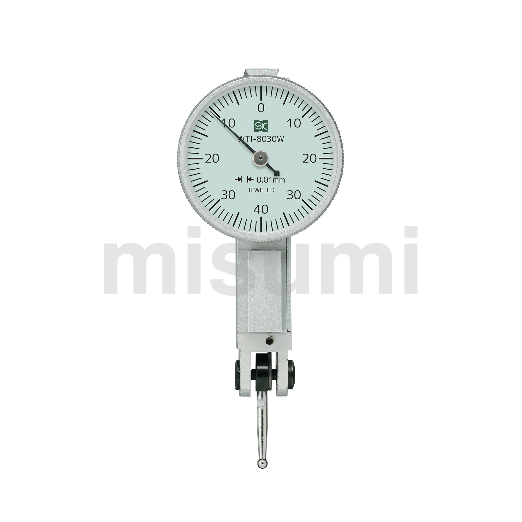 ダイヤルインジケータ（0～0.8mm/目量0.01mm) 測定子超硬 | 新潟