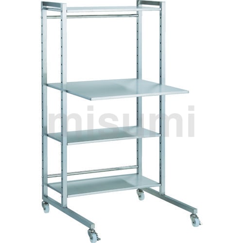 パソコンラック(黒、スチール製、組み立て式) RAC-EC6SN2【スチール製パソコンラック（W670×D644×H828mm