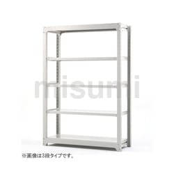 中量BLラック 300kg/H1800×W1800×D620×天地5段 増連 ホワイトグレー 