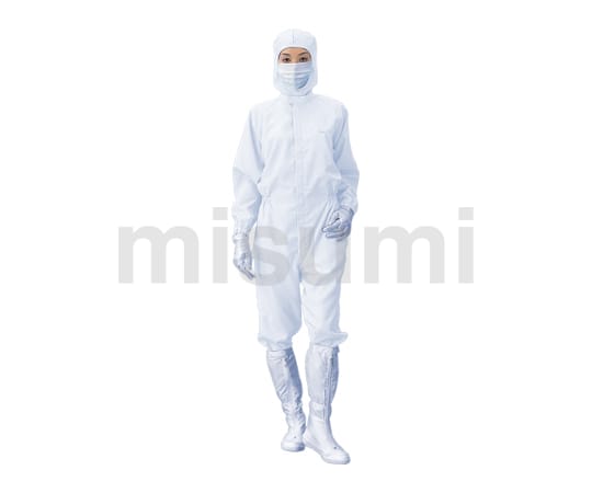 AS206C 無塵衣(男女兼用・開襟)[CL10000] アズワン ブルー色 S
