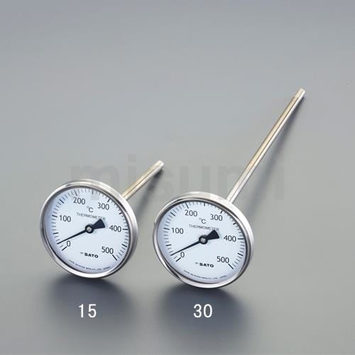 0-500℃／150mm・300mm バイメタル式温度計 | エスコ | MISUMI