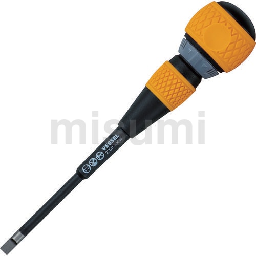 ベッセル ボールラチェットドライバー +2×100 黒かっ 2200