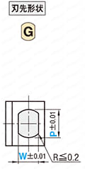 ブロックパンチ -ツバ止めタイプ- 