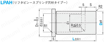リフタピン -スプリング穴付- 