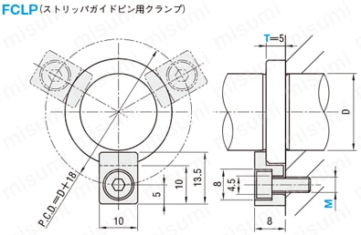 ストリッパガイドピン 用クランプ 