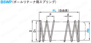 ボールリテーナ用スプリング 