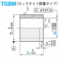 ストリッパガイドブシュ　-3μmレンジ・無給油・特殊焼結合金・ロックタイト接着・ストレートタイプ- 