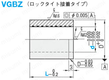 ストリッパガイドブシュ　-精密級・無給油・FC250・ロックタイト接着・ストレートタイプ- 