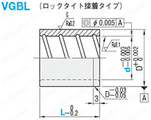 ストリッパガイドブシュ　-精密級・給油・ロックタイト接着・ストレートタイプ- 