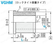 ストリッパガイドブシュ　-精密級・無給油・特殊焼結合金・ロックタイト接着・ヘッド付タイプ- 