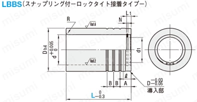 下型ダイセット用ボールガイドブシュ 