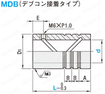 ダイセット用プレーンガイドブシュ-デブコン接着タイプ- 