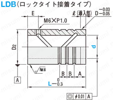 ダイセット用プレーンガイドブシュ-ロックタイト接着タイプ- 