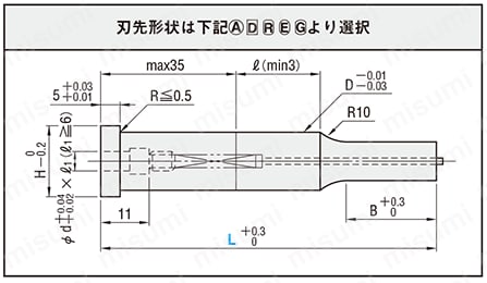 位置決めノック穴付ジェクタパンチ－WPCR処理－ 