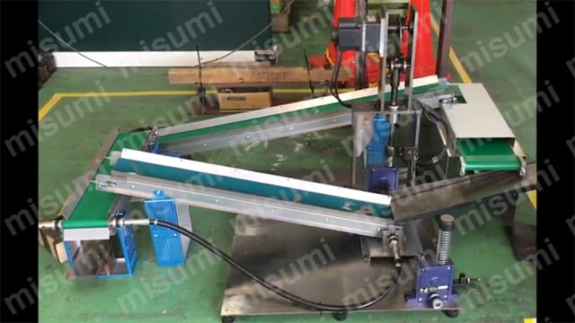 動画：Picsyコンベア4台連結　（フレキシブルシャフト使用）