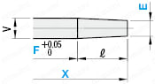 段付エジェクタスリーブ&１段センターピンセット -SKD61+窒化/穴(軸)径･全長指定タイプ-:関連画像