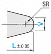 冷却穴付1段センターピン -ダイス鋼SKD61+窒化/軸径(D)固定/軸径公差-0.01_-0.02タイプ-:関連画像