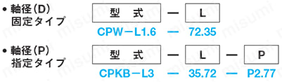ストレートコアピン -軸径(D)固定/軸径(P)指定・全長指定タイプ②- 