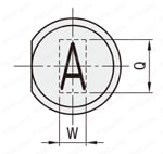 刻印付ストレートコアピン -凹文字タイプ- 