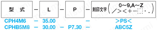 刻印付ストレートコアピン -凹文字タイプ- 