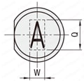 刻印付ストレートコアピン -凸文字タイプ- 
