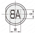 刻印付ストレートコアピン -凸文字タイプ- 