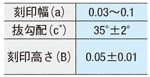 刻印付ストレートコアピン -凸文字タイプ- 